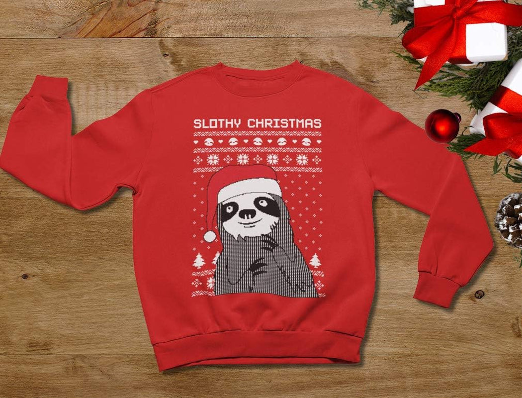 Tstars Slothy Christmas Ugly Christmas Sweater Sloth Women Sweatshirt